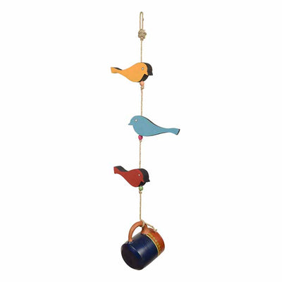 Blue Cup Hanging Bird Feeder with Bird Motifs - Accessories - 3
