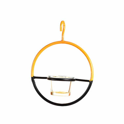 Candle Holder in Hanging Metal Ring (6x2x19") - Decor & Living - 2
