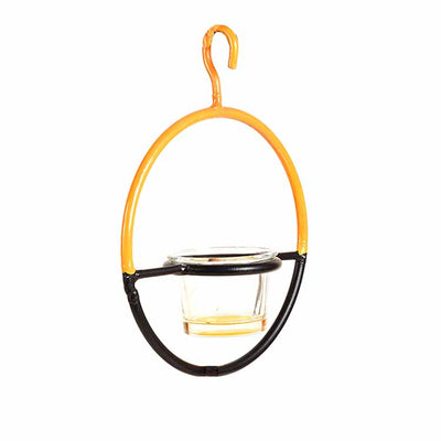 Candle Holder in Hanging Metal Ring (6x2x19") - Decor & Living - 3