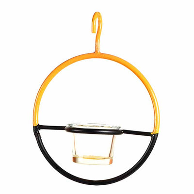 Candle Holder in Hanging Metal Ring (6x2x19") - Decor & Living - 5