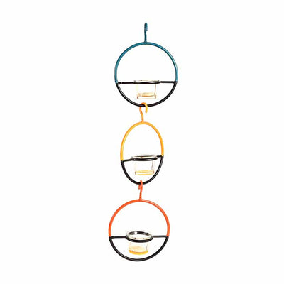 Candle Holder in Hanging Metal Rings - Set of 3 (6x2x34") - Decor & Living - 4