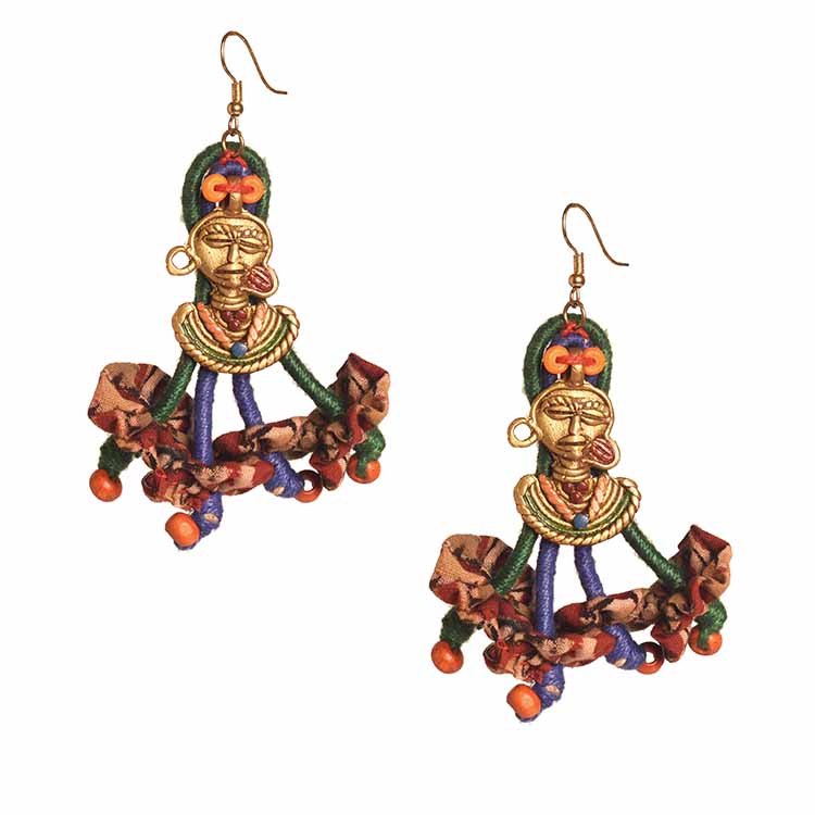 The Charm of Empress Handcrafted Tribal Dhokra Earrings - Fashion & Lifestyle - 3