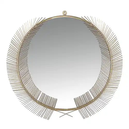 Gold Feather Wall Mirror