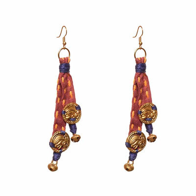 The Tribal Drops Handcrafted Dhokra Earrings in Fabric - Fashion & Lifestyle - 4