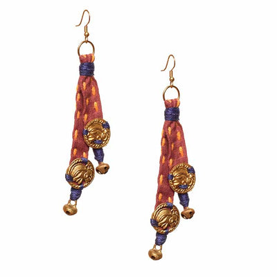 The Tribal Drops Handcrafted Dhokra Earrings in Fabric - Fashion & Lifestyle - 3