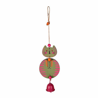 Hello Kitty Wind Chime in Olive Green (14x4") - Accessories - 2