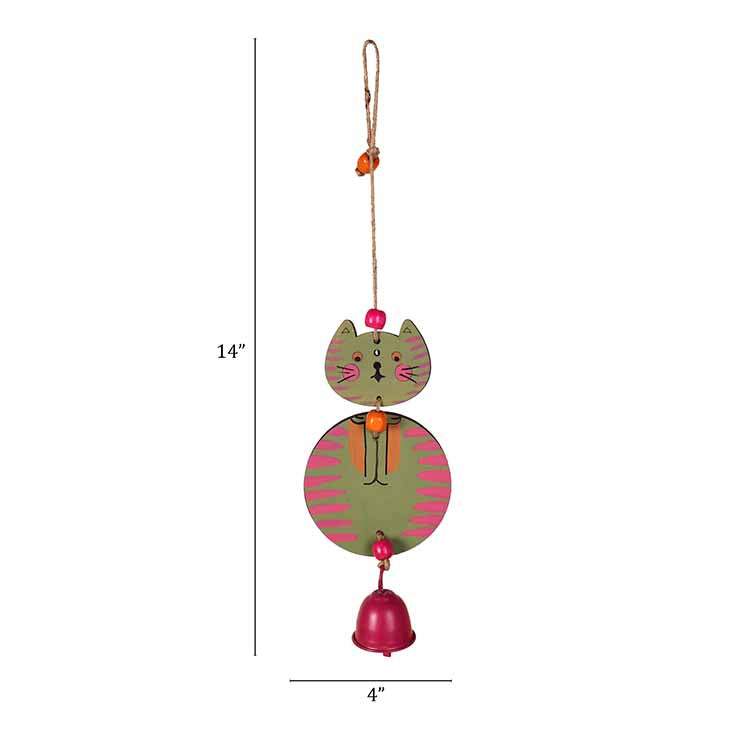 Hello Kitty Wind Chime in Olive Green (14x4") - Accessories - 3