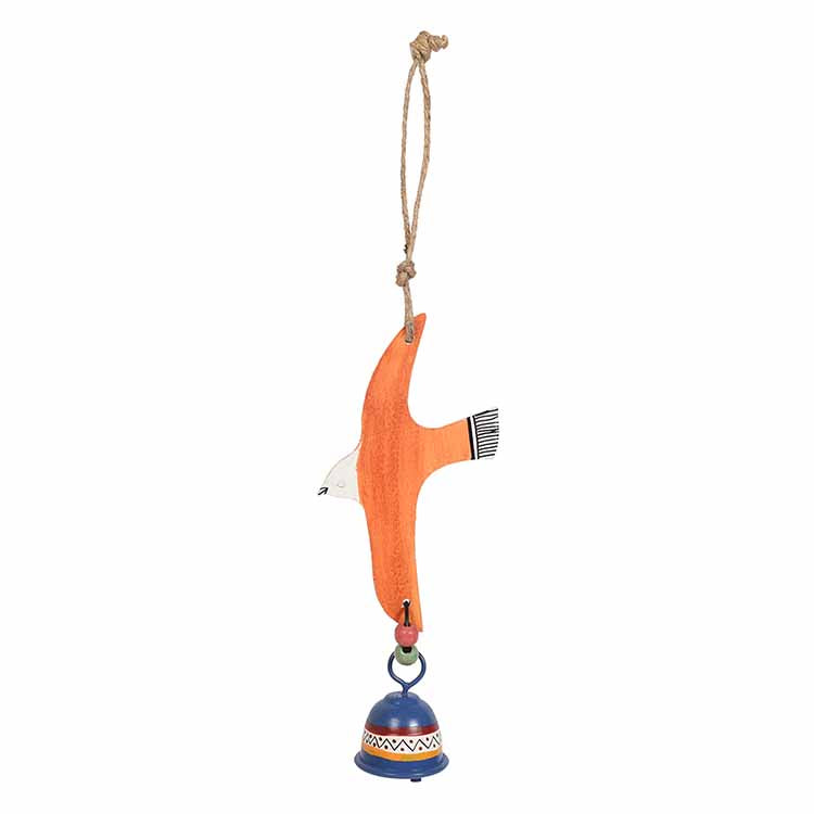 Orange Fly Bird Wind Chimes with Metal Bell for Home - Accessories - 2