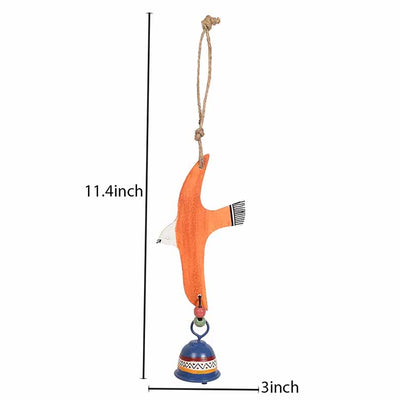 Orange Fly Bird Wind Chimes with Metal Bell for Home - Accessories - 3