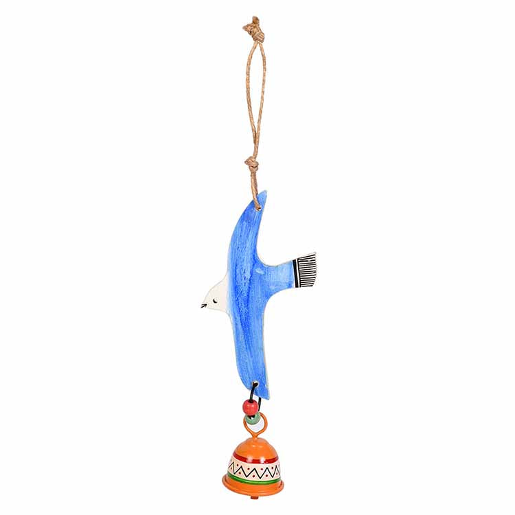 Blue Fly Bird Wind Chimes with Metal Bell for Home Decoration - Accessories - 2