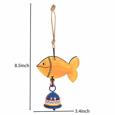 Handpainted Orange Fish Wind Chimes - Accessories - 3