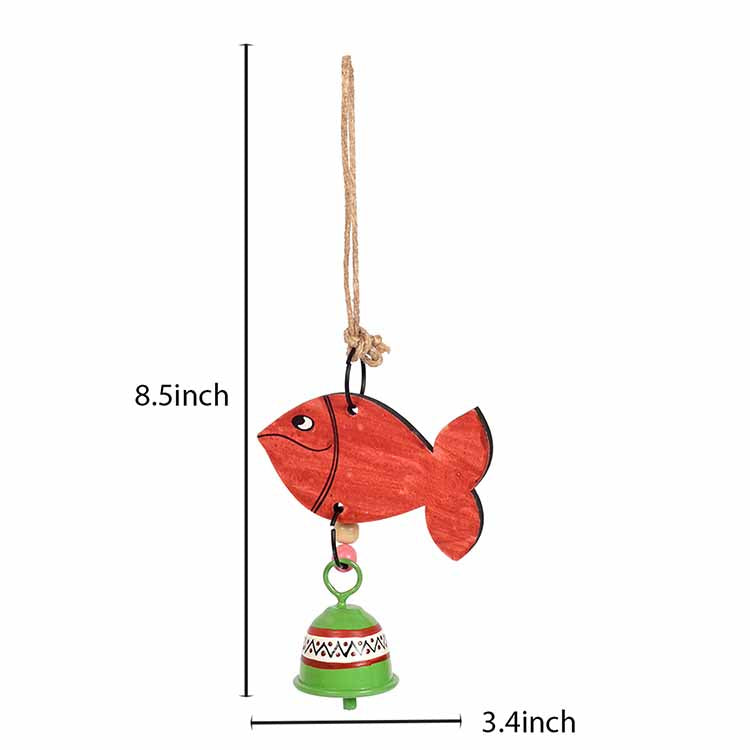 Handpainted Red Fish Wind Chimes for Home Decorative - Accessories - 3