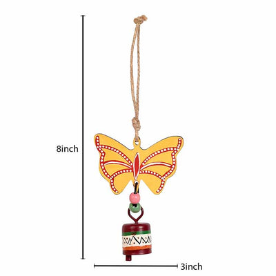 Yellow Butterfly Wind Chimes for Home Decor - Accessories - 3