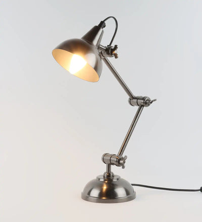 Black/Nickle Adjustable Iron Study Lamp-48-825-42-3