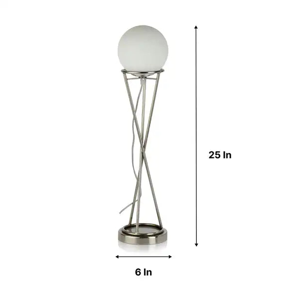 "Sybil's Orb" Silver Table Lamp in Pewter Finish 73-224-51-1
