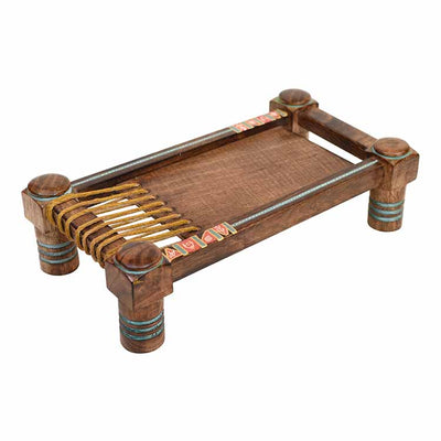 Exotic Wooden Charpai Stand (12.4x7x3.3") - Dining & Kitchen - 3
