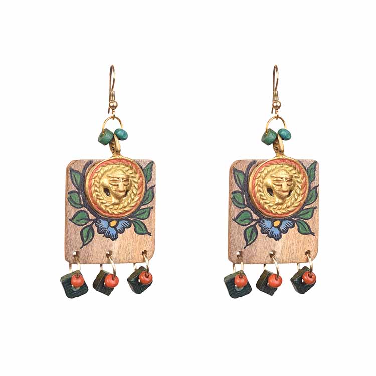 Butterfly-IX' Handcrafted Tribal Wooden Earrings - Fashion & Lifestyle - 4