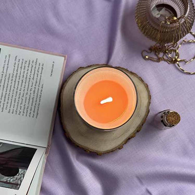 Floral Lavender Glass Jar Candle - Decor & Living - 2