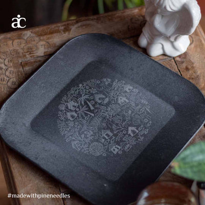 Patio Plate - Stone Black - Modern Art (Pack of 4) - Dining & Kitchen - 2