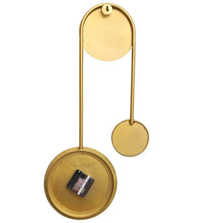 Hanging Ring Black & Gold Wall Clock
