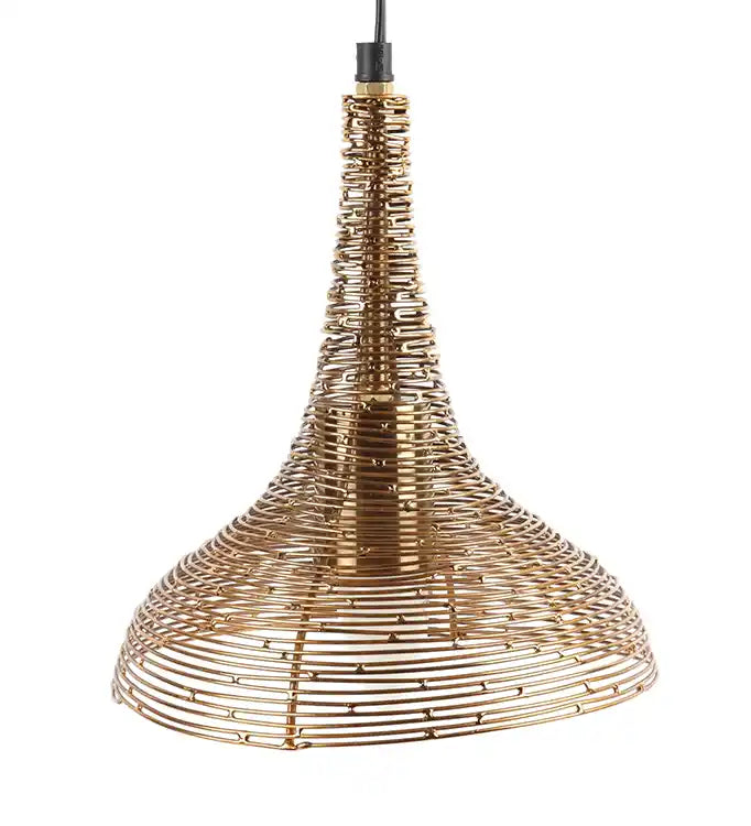 The "Shimmering Funnel Pendant Light" in Brass Gold finish 72-705-20-2