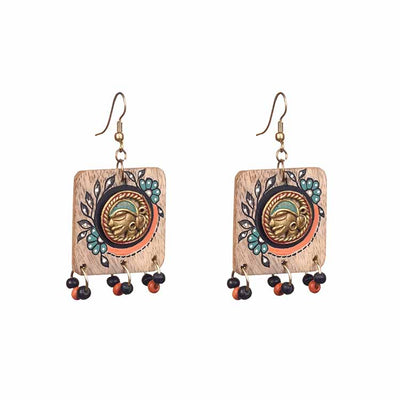 Butterfly-VIII' Handcrafted Tribal Wooden Earrings - Fashion & Lifestyle - 3