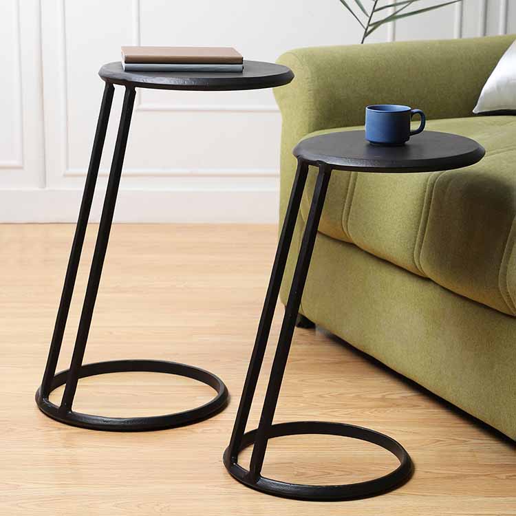 Slanted Nesting Tables in Raw Black PC Finish Small size 52-972-49-3