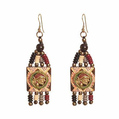 The Empress Handcrafted Tribal Dhokra Earrings in Multicolour - Fashion & Lifestyle - 4