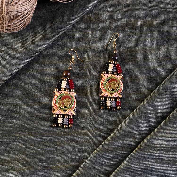 The Empress Handcrafted Tribal Dhokra Earrings in Multicolour - Fashion & Lifestyle - 1