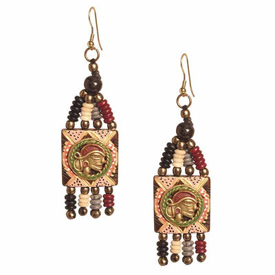 The Empress Handcrafted Tribal Dhokra Earrings in Multicolour - Fashion & Lifestyle - 3