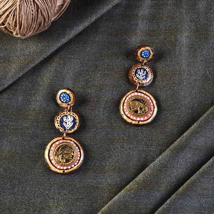 Tribal Drops Handcrafted Dhokra Earrings in Wood - Fashion & Lifestyle - 1