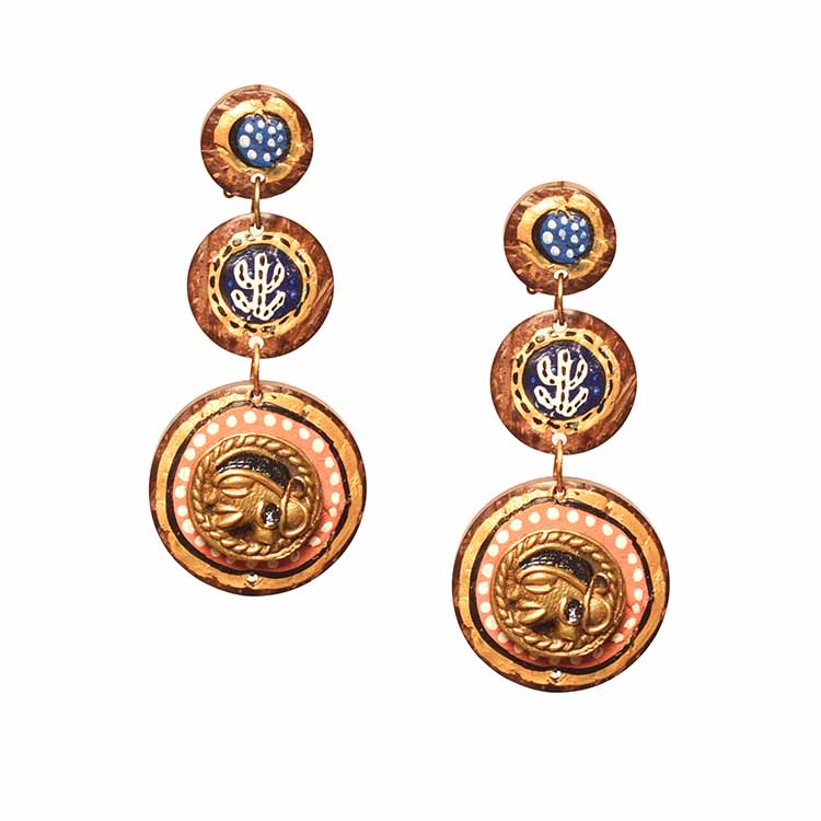 Tribal Drops Handcrafted Dhokra Earrings in Wood - Fashion & Lifestyle - 2