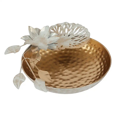 Gold & White Urli Bowl