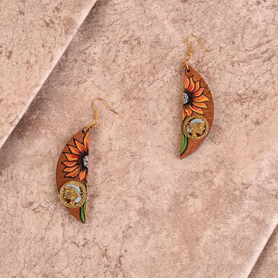 Butterfly-XII' Handcrafted Tribal Wooden Earrings - Fashion & Lifestyle - 1