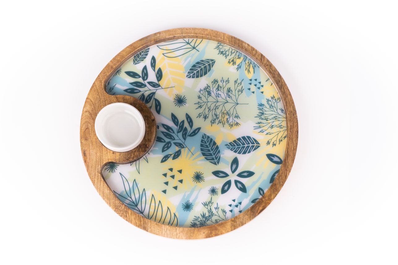 Chip and Dip Tropical Green Round  - Dining & Kitchen - 2