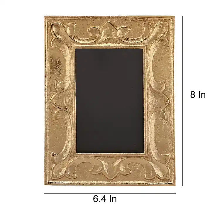 Leaf Pattern Photo Frame Gold Small Size-52-884-21-2