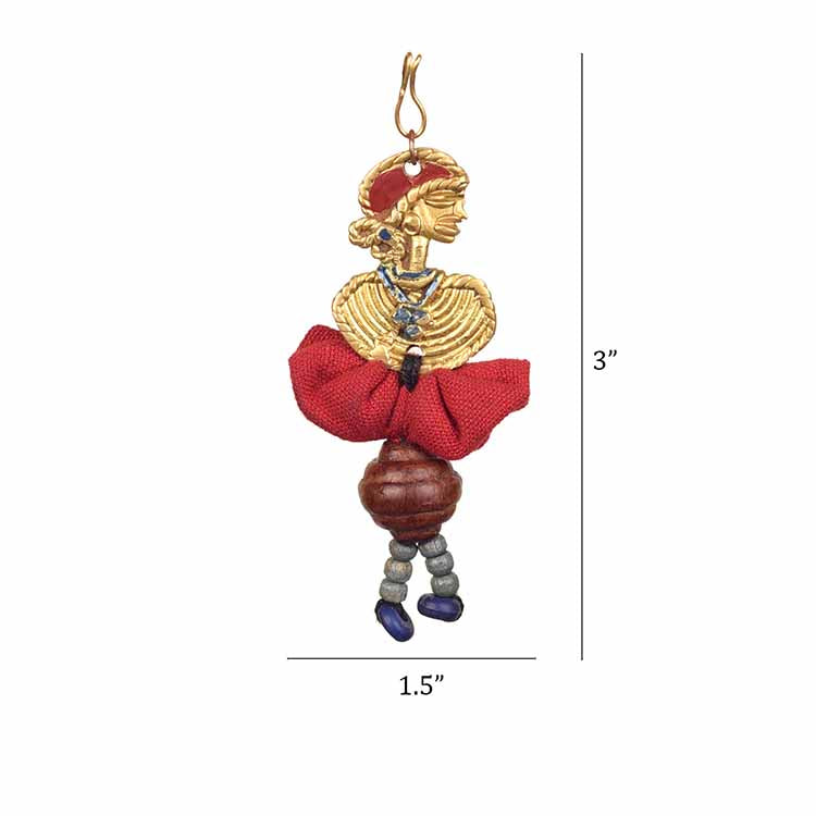 The Dancing Empress Handcrafted Brass Buttons S03, Red - Fashion & Lifestyle - 5