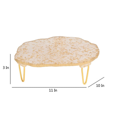 Gold Flex Resin Cake Platter Set of 2