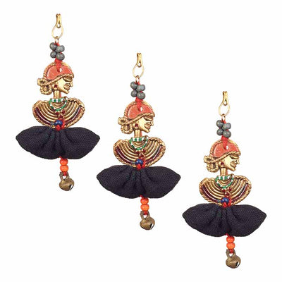The Dancing Empress Handcrafted Brass Buttons S03, Black - Fashion & Lifestyle - 3