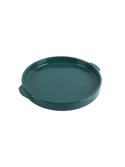 Green Ceramic Bakeware Dish with Handle