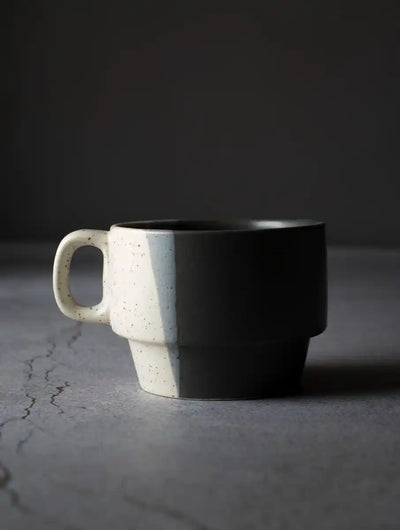 Black & White Stackable Mug (Set of 2) - Dining & Kitchen - 3