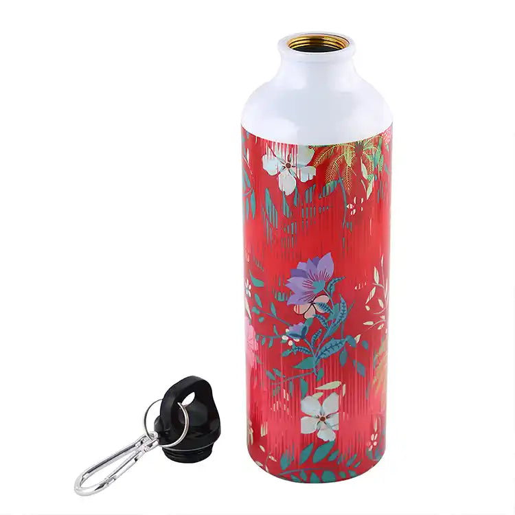Beautiful Printed Flowers Design Sipper Water Bottle Aluminium 750 ml