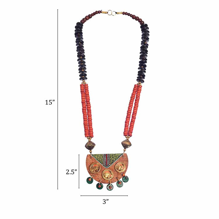Butterflies in Greens' Handcrafted Tribal Dhokra Necklace - Fashion & Lifestyle - 5