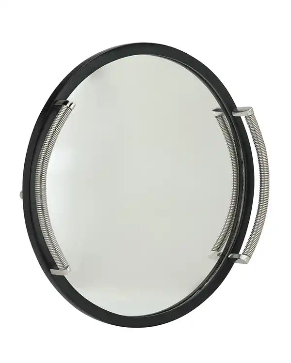 Allie Mirror Tray Black Silver Large Size 52-449-40-3