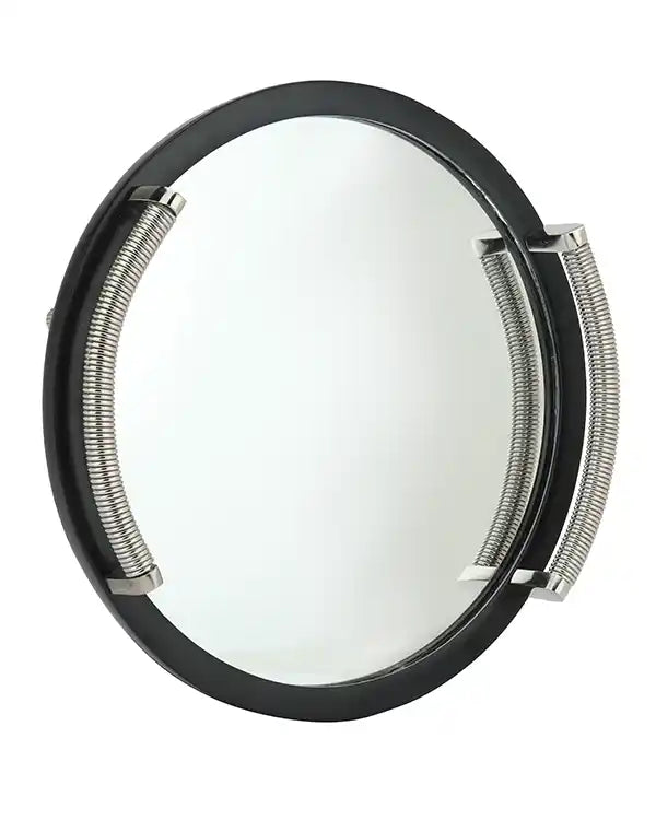 Allie Mirror Tray Set Black Silver- 52-449-40 & 29-3 SET