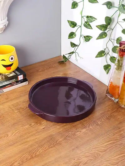 Purple Pizza Serving Dish with Handle