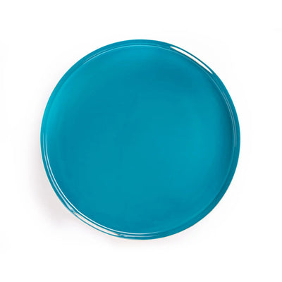 Tray Metal - Solid Blue Round