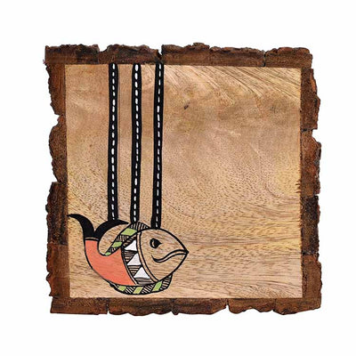 Coaster Mangowood Handcrafted with Madhubani Art (Set of 4) (4x4") - Dining & Kitchen - 3