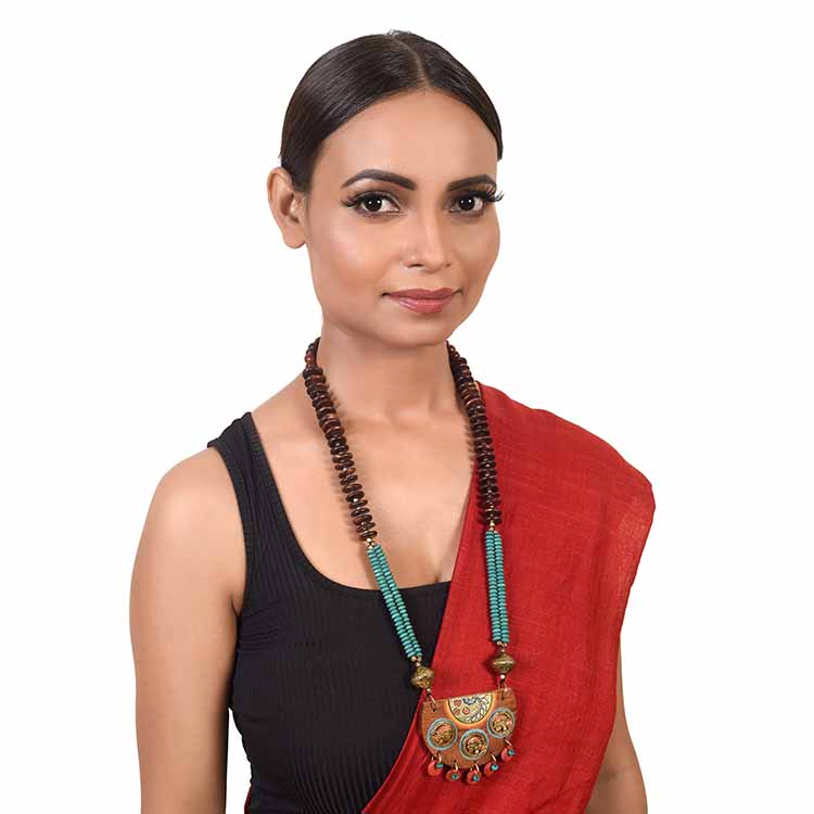 Butterflies in Backyard' Handcrafted Tribal Dhokra Necklace - Fashion & Lifestyle - 3
