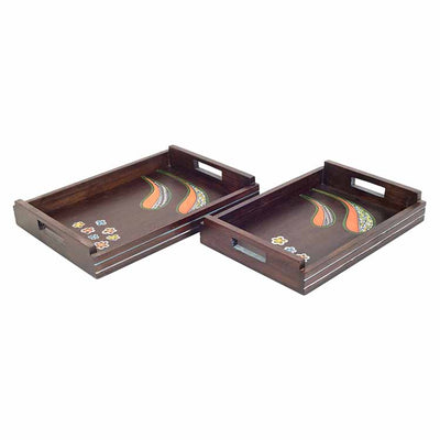 Blooming Leaves Serving Trays - Set of 2 - Dining & Kitchen - 5